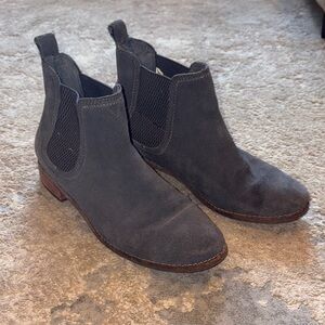 Dark Grey Suede Tom’s Ankle Boots
